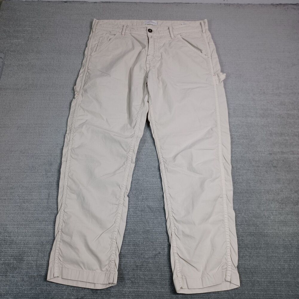 Presidents Pants Mens 34x28 Beige Trouser Labor P's Fine Canvas Italian Fabric